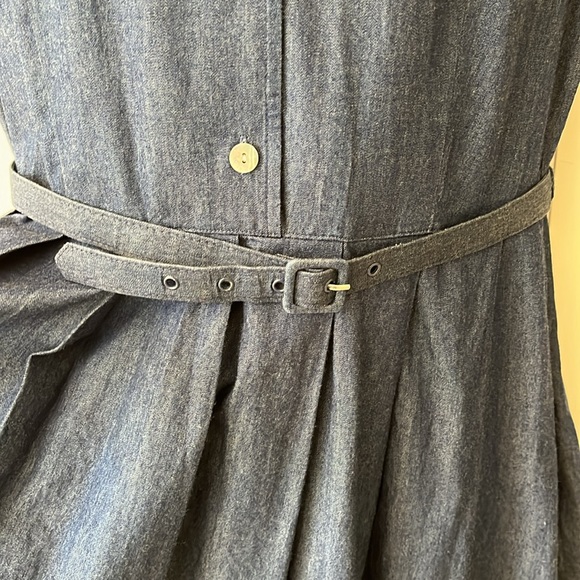 Talbots Cotton Shirtdress Denim Blue Women’s 8 Short Sleeves Western Classic - Picture 5 of 16
